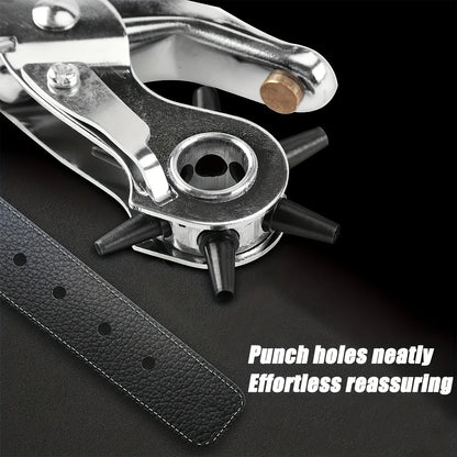 Leather Hole Punch Pliers Carbon Steel Multifunctional Belt Watch Strap Eyelet Puncher Handmade Craft Hardware Repair Tool