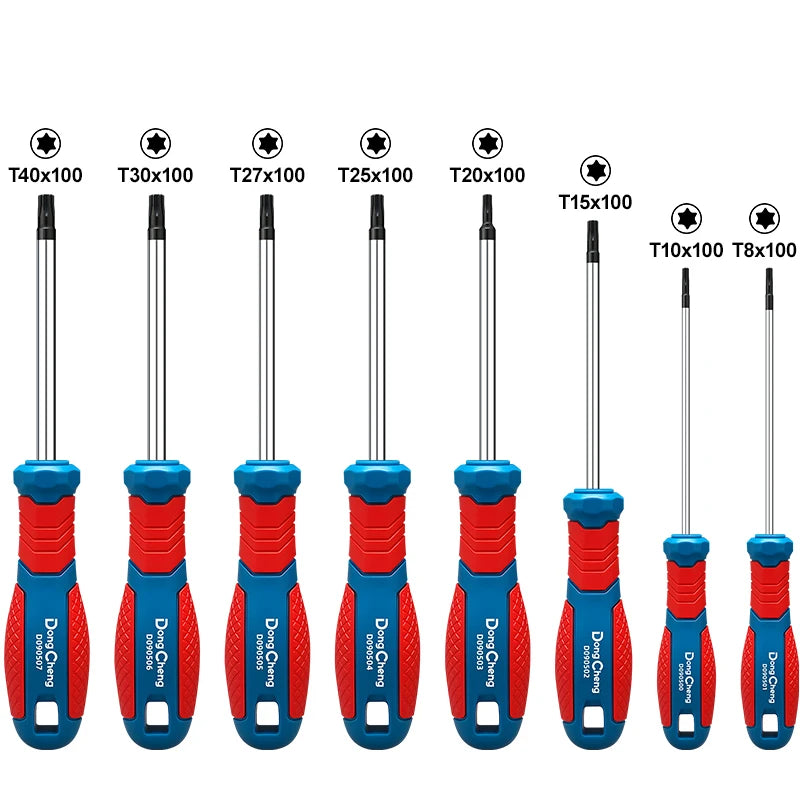 Torx Screwdriver Set T8 T10 T15 T20 T25 T27 T30 T40 CR-V Chrome Vanadium Magnetic Tip Anti Rust TPR Handle High Torque Star Tool