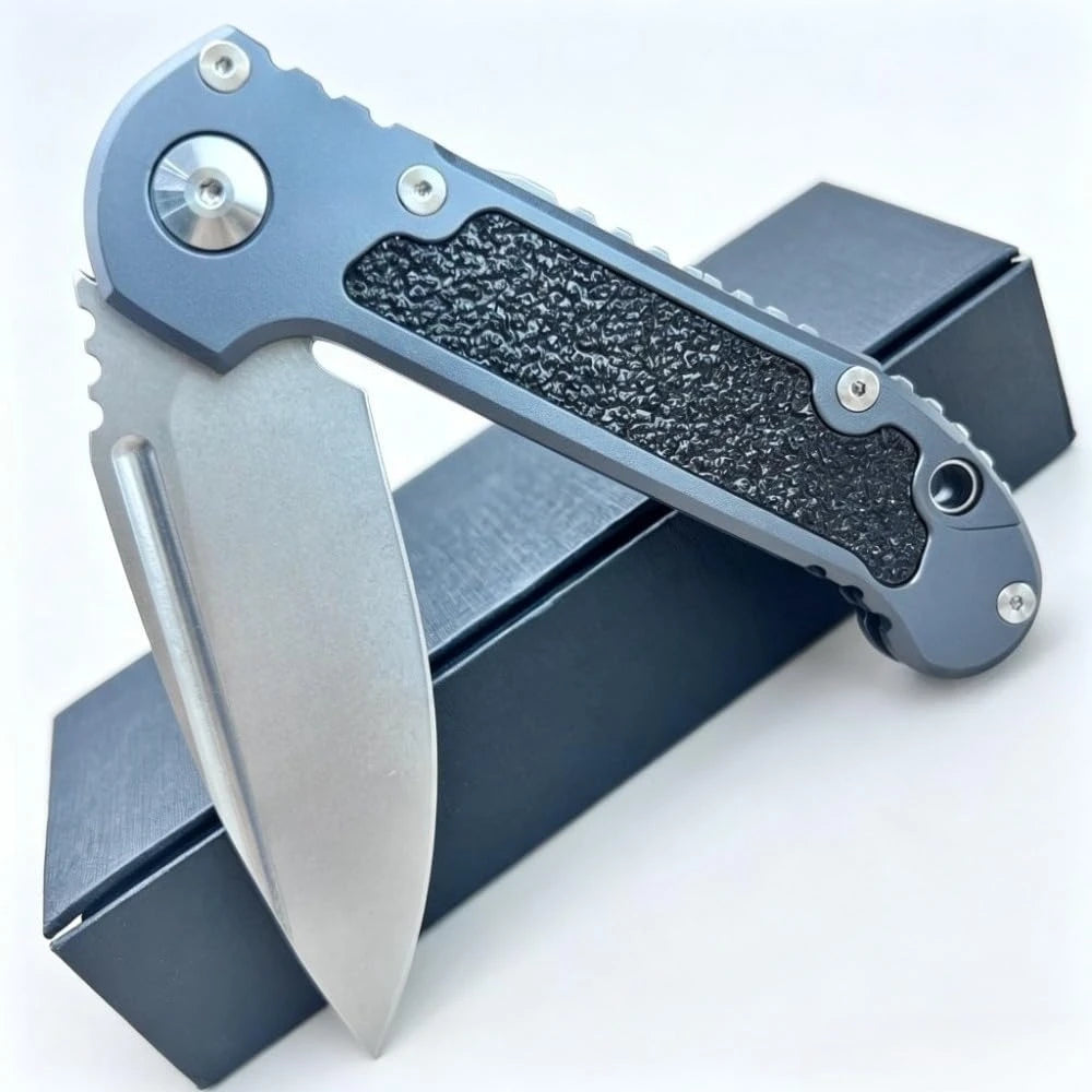 Gen III EDC Folding Pocket Knife D2 High Hardness Blade Sturdy Aluminium Handle with Pocket Clip One Hand Operation, Outdoor Fishing Camping Gear for Carry Daily