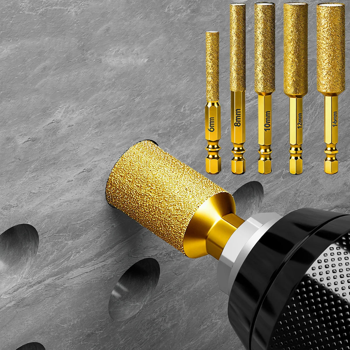 Brazed Diamond Core Bits Hex Shank Dry Drilling For Tile Marble Glass Grinding Hole Saw Edging Trimming Power Tool Accessories