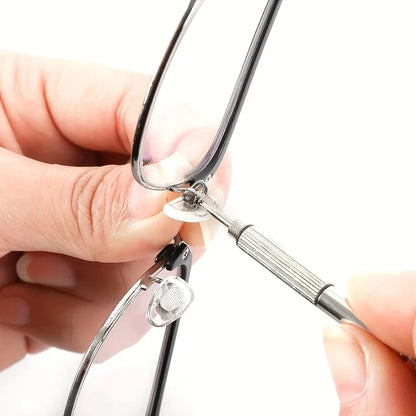 2Pcs Mini Glasses Screwdriver Portable Precision Repair Tool with Keychain for Eyeglass Watch