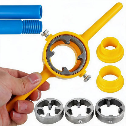 6PCS Pipe Thread Die Set Manual PVC Pipe Threading Tool 1/2" 3/4" 1" Plumbing Thread Maker Hand Tool For Water Pipe Repair