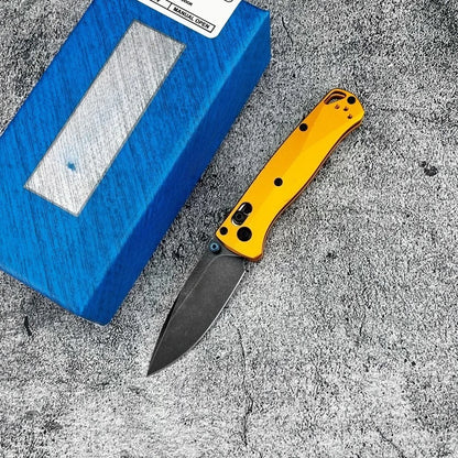 533BK-2 Mini Bugout Folding Knife D2 Blade Aluminum Outdoor Camping and Home Use Multi-functional Knife Practical Cutting Knife