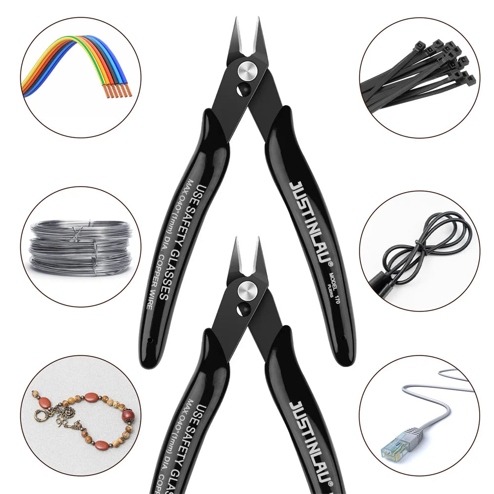 Mini Pointed Nose Pliers Model Pliers,1 Pair,Wire and Cable Cutter,Metal,Horizontal Pliers,Convenient, Durable and Reliable Tool
