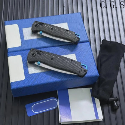AXIS LOCK BM 533-3/535-3 Carbon Fiber Handle Outdoor Camping Multi-function EDC Pocket Folding Knife Men's Gift
