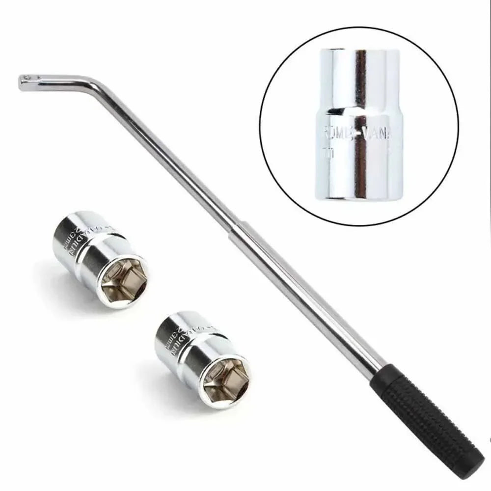 New Extendable Wheel Brace Wrench Telescopic with Socket Tyre Nut Set 17mm 19mm 21mm 23mm For Car Repairs Tools Kit