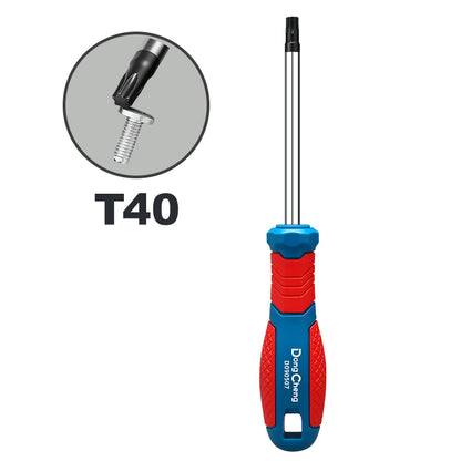 Torx Screwdriver Set T8 T10 T15 T20 T25 T27 T30 T40 CR-V Chrome Vanadium Magnetic Tip Anti Rust TPR Handle High Torque Star Tool