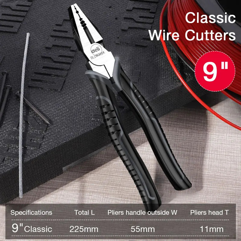 Multi-Functional Pliers Set 6-9 Inch Wire Cutter Needle Nose