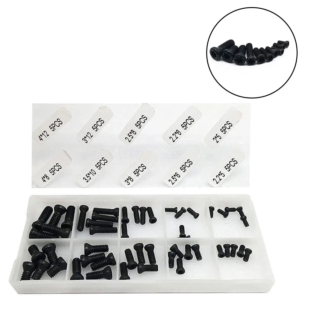50pcs Screws To Fix Carbide Insert On The Holders M2 M2.2 M2.5 For M3 For M3.5 4  Repair Screw Accessories