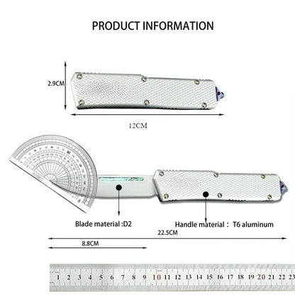 Cobra Tec Outdoor Camping Tactical Pocket Folding Knife D2 Blade Aluminium Alloy Handle EDC Survival Rescue Multi-purpose Knife