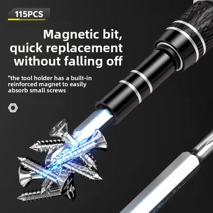 115‑in‑1 Precision Screwdriver Set Multi‑Purpose Repair Kit for Phone Computer Watch Electronics Disassembly with Storage Box