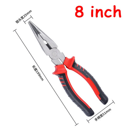 6/8inch Wire Pliers Industrial Labor-Saving Multifunctional Handmade Pliers Comprehensive Wire Cutting Long Nose Plier Hand Tool