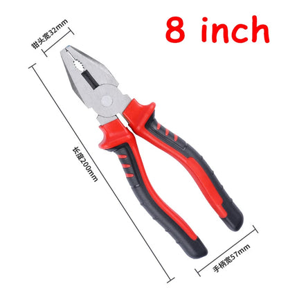 6/8inch Wire Pliers Industrial Labor-Saving Multifunctional Handmade Pliers Comprehensive Wire Cutting Long Nose Plier Hand Tool