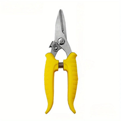 1pc Heavy-Duty Stainless Steel Scissors Precise Metal Sheet Cutting, PVC Pipe Cutting, And Industrial-Grade Shearing - Durable
