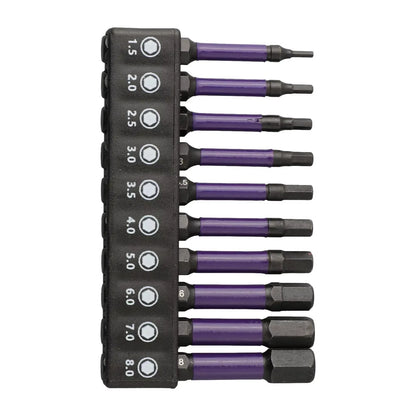10PCS Impact Drill Bit Set S2 Steel Hex Head Shank Magnetic Screwdriver Driver Bits Holder Wrench Electric Drill Tools