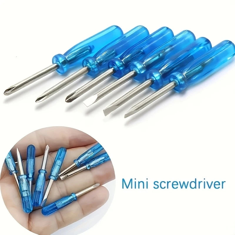 10pcs Mini Screwdriver Set, Suitable for Toy Repair and DIY — Including 2 Millimeter-sized Micro Flat-head and Cross-head Screwd