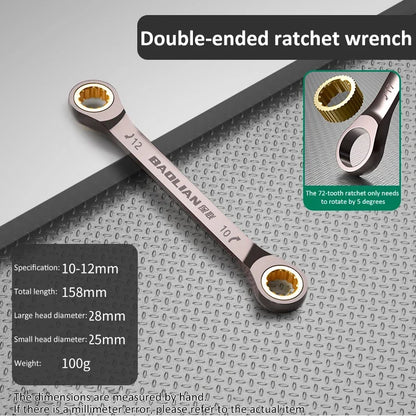 1Pc Dual-use Torx Wrench 6MM-27MM Dual Directional Plum Blossom Ratchet Wrench Universal Spanners for Car Repair Tools Hand Tool