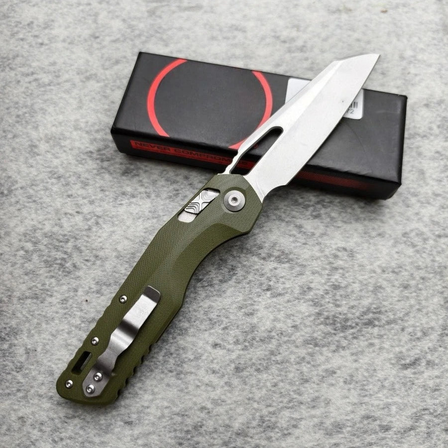 MSI Pocket Knife G10 Folding Knife Compact Design Precise and Durable Ideal for Outdoor Jungle Hiking EDC Tool Knife Men's Gift.