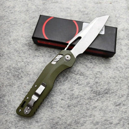 MSI Pocket Knife G10 Folding Knife Compact Design Precise and Durable Ideal for Outdoor Jungle Hiking EDC Tool Knife Men's Gift.
