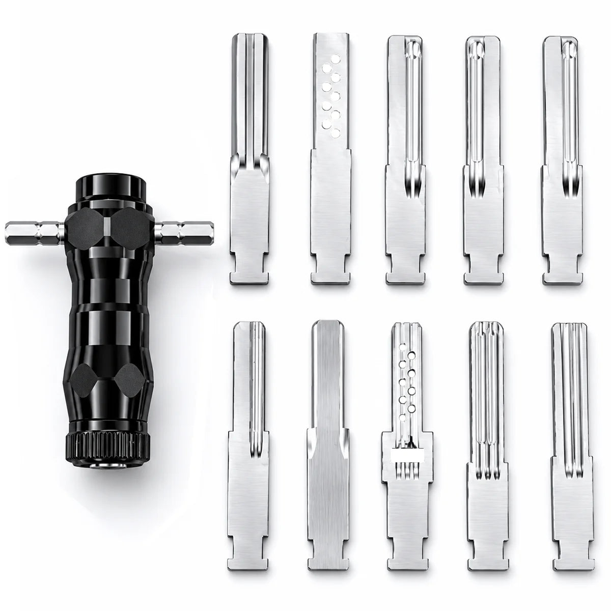 10 in 1 Dimple Lock Opener Set Stainless Steel Quick Unlock Pick Tool Professional Locksmith Hardware Repair Kit