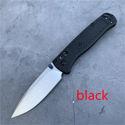 Bugout AXIS Lock BM 535 Folding Knife 440C Blade Nylon Fiber Handle Pocket EDC Outdoor Camping Knife Black Blade / White Blade
