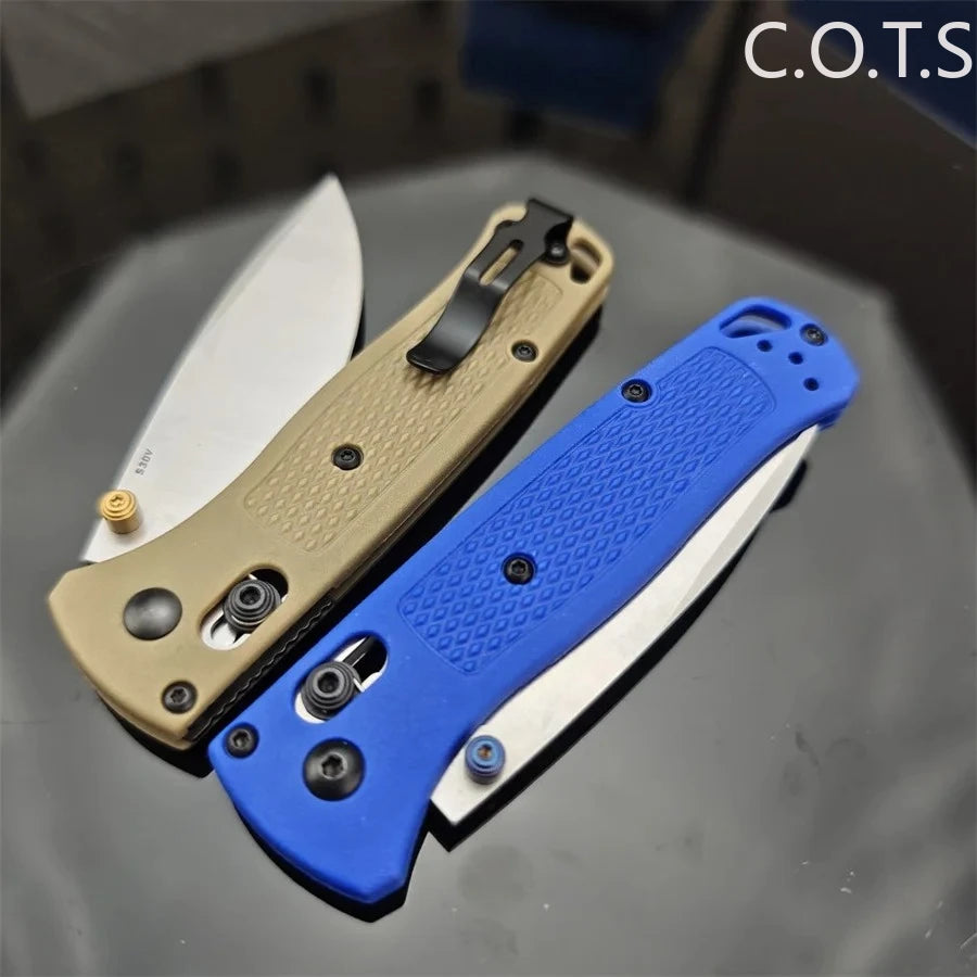 Bugout AXIS Lock BM 535 Folding Knife 440C Blade Nylon Fiber Handle Pocket EDC Outdoor Camping Knife Black Blade / White Blade