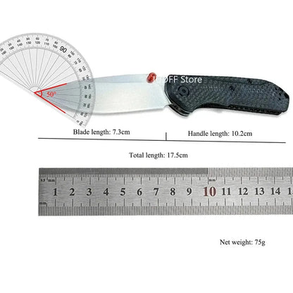 Mini Freek BM 565 Carbon Fiber Handle Portable Foldable Cutting Tool Multi-purpose Utility Camping EDC Hiking Trekking Premium Folding Pocket Knife