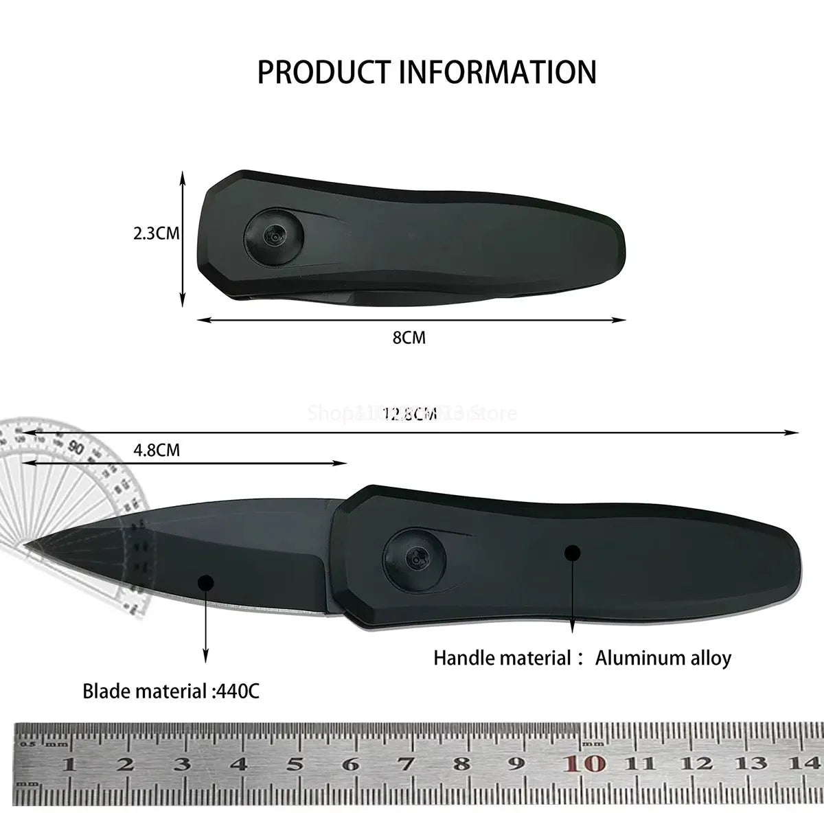 KS Launch 4 7500 Camping Mini Pocket Folding Knife Aluminum Alloy Handle Adventure Pratical EDC Outdoor Multifunctional Knives