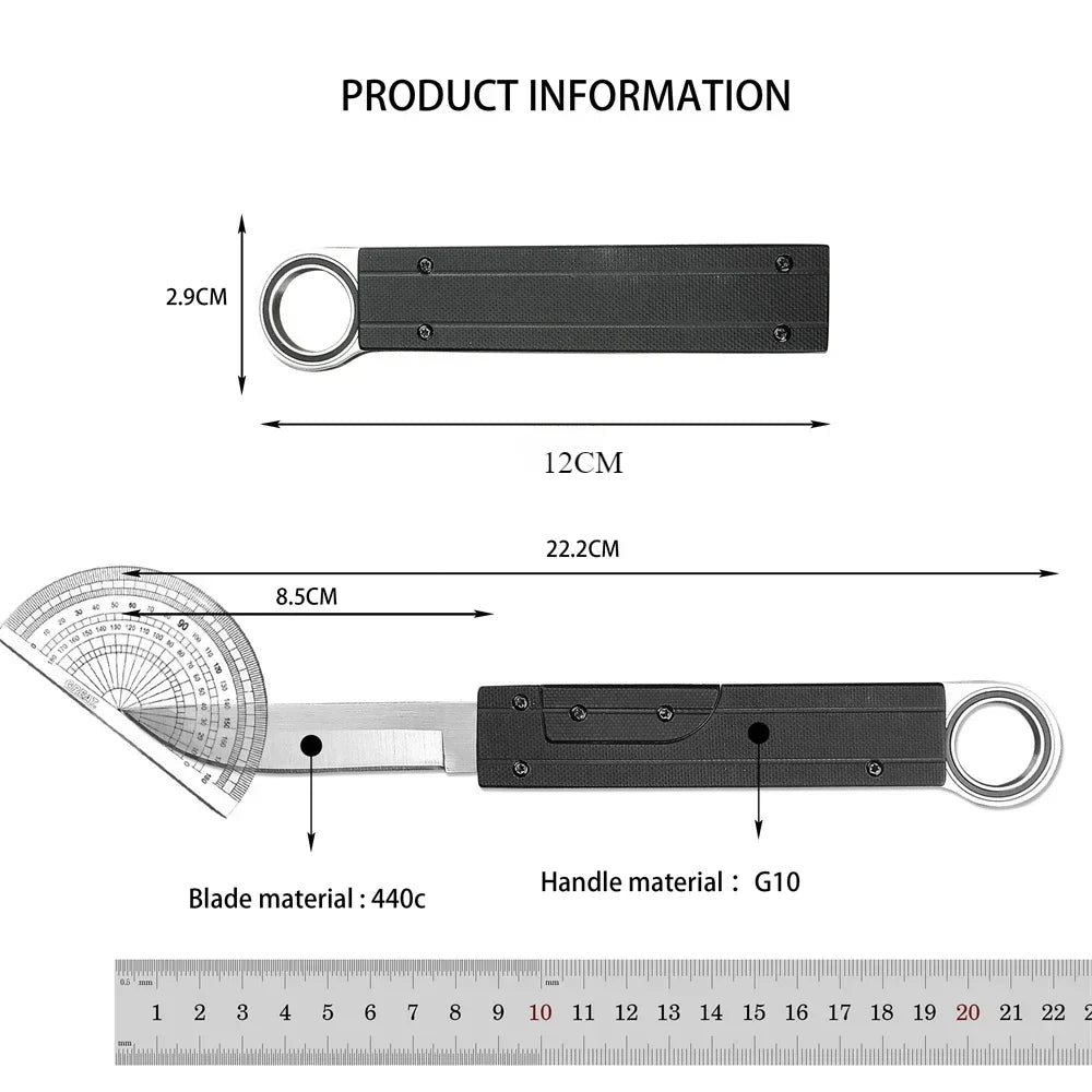 High Hardness Folding EDC Knife Lightweight Aluminum Handle All-Purpose Outdoor Tool for Camping Hunting Fishing Everyday Carry