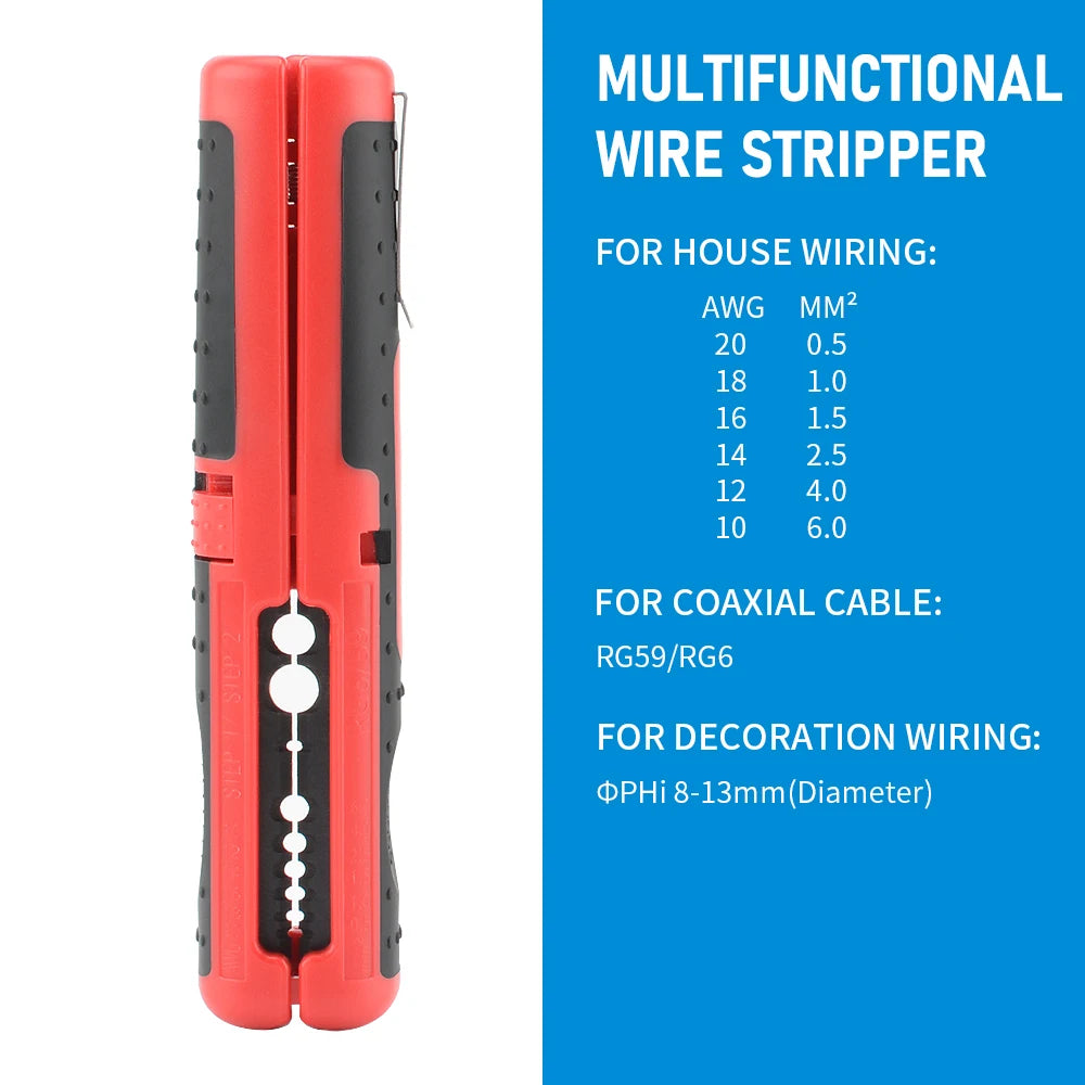 TINSOL Cable Wire Stripper Cutter Pliers Multifunctional Portable Antiskid Handle Hand Tool Hardware Tool Strip Pen Clip for Use