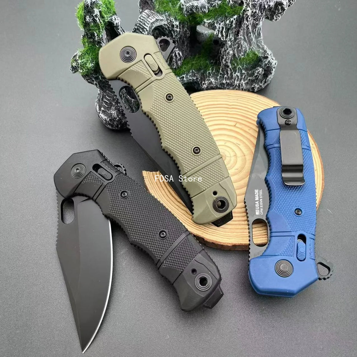 SEAL XR 8Cr13Mov Blade Outdoor Folding Knife Portable Camping Knives High Hardness Hiking Fishing Compact Knife Daily Utility Gear Wilderness Activities Essential Camping Climbing Portable Multitools Nylon Fiber Handle