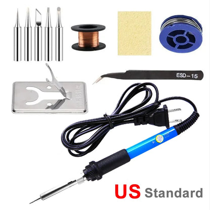 Adjustable Temperature Electric Soldering Iron 60W Electric Soldering Iron Welding Solder Repair Tool (Note Your Local voltage)