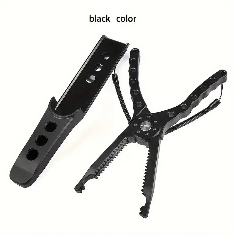 High-Index Plastic Fishing Pliers with Grip & Hook Removal Tool, Durable Catfish Gripper with Non-Slip Handle and Lanyard
