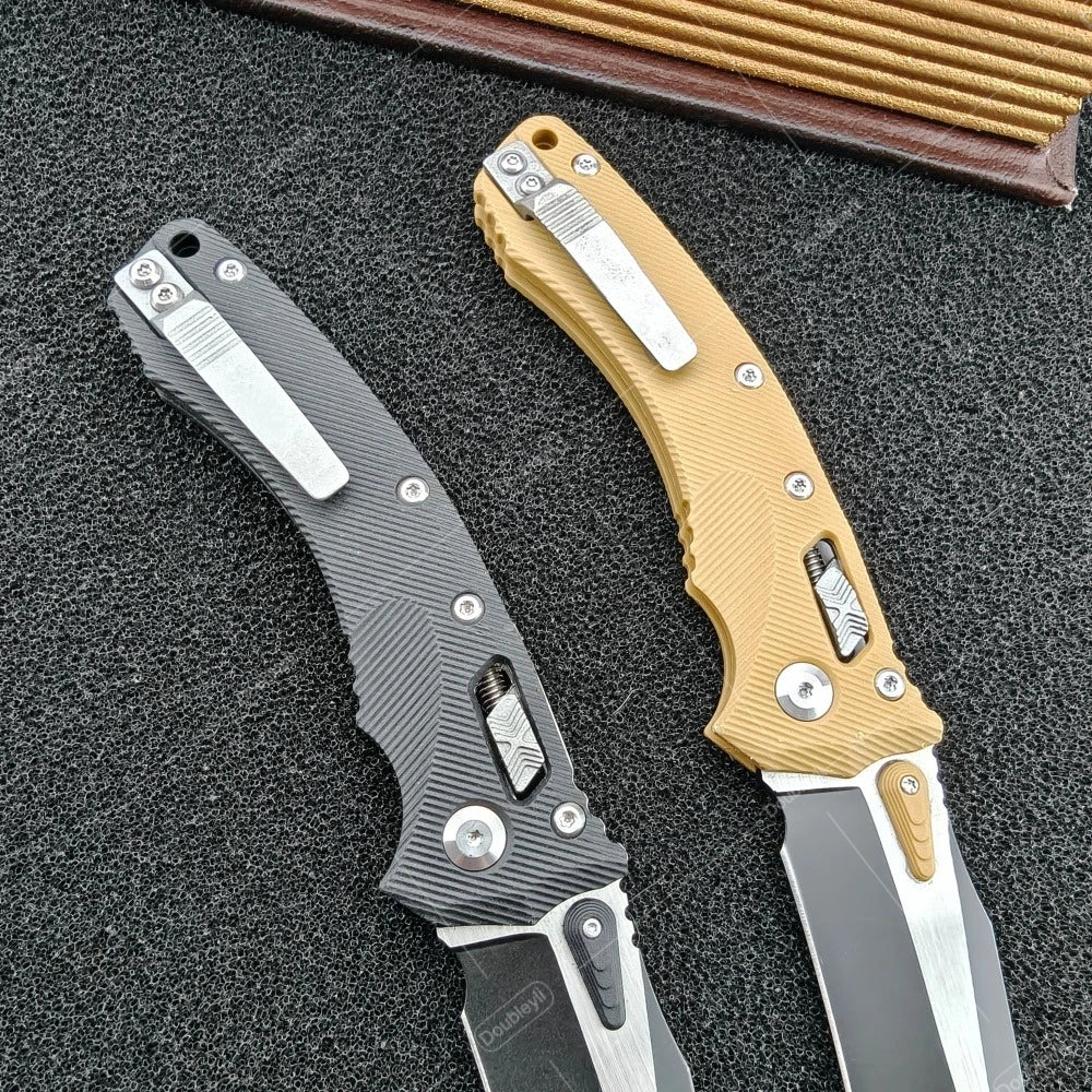 Lightweight EDC Outdoor Adventure MSI Folding Knife with Nylon Fiber Handle, Hiking Jungle Pocket Knife, Rope Cutter, Fruit Knife