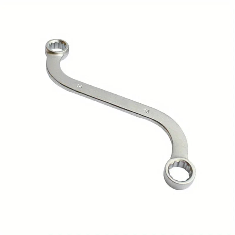 5Pcs S Type 10-19mm 12-Point Box Ends Double-Headed Special-Shaped Fastening Wrench Car Repair Tool S-Shaped Spanner Hardware