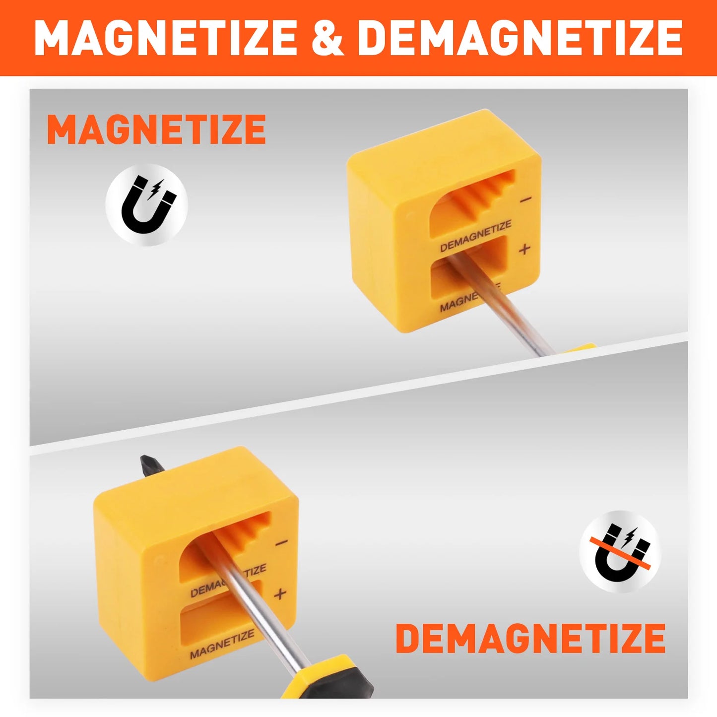 HORUSDY 11-Piece Magnetic Screwdriver Set Phillips Flat Head Tip with Magnetizer