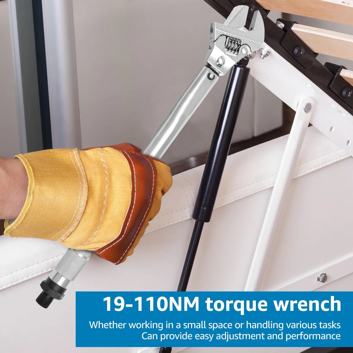19-110NM 43mm Adjustable Torque Wrench 4 In 1 Multi-function Open End Torque Wrench Repair Tool Home Mechanic Carpenter Wrench