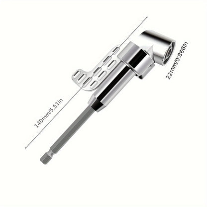 1pc Right Angle Drill 105 Degree Right Angle Driver Angle Extension Power Screwdriver Drill Attachment 1/4inch Hex Bit Drill Bit