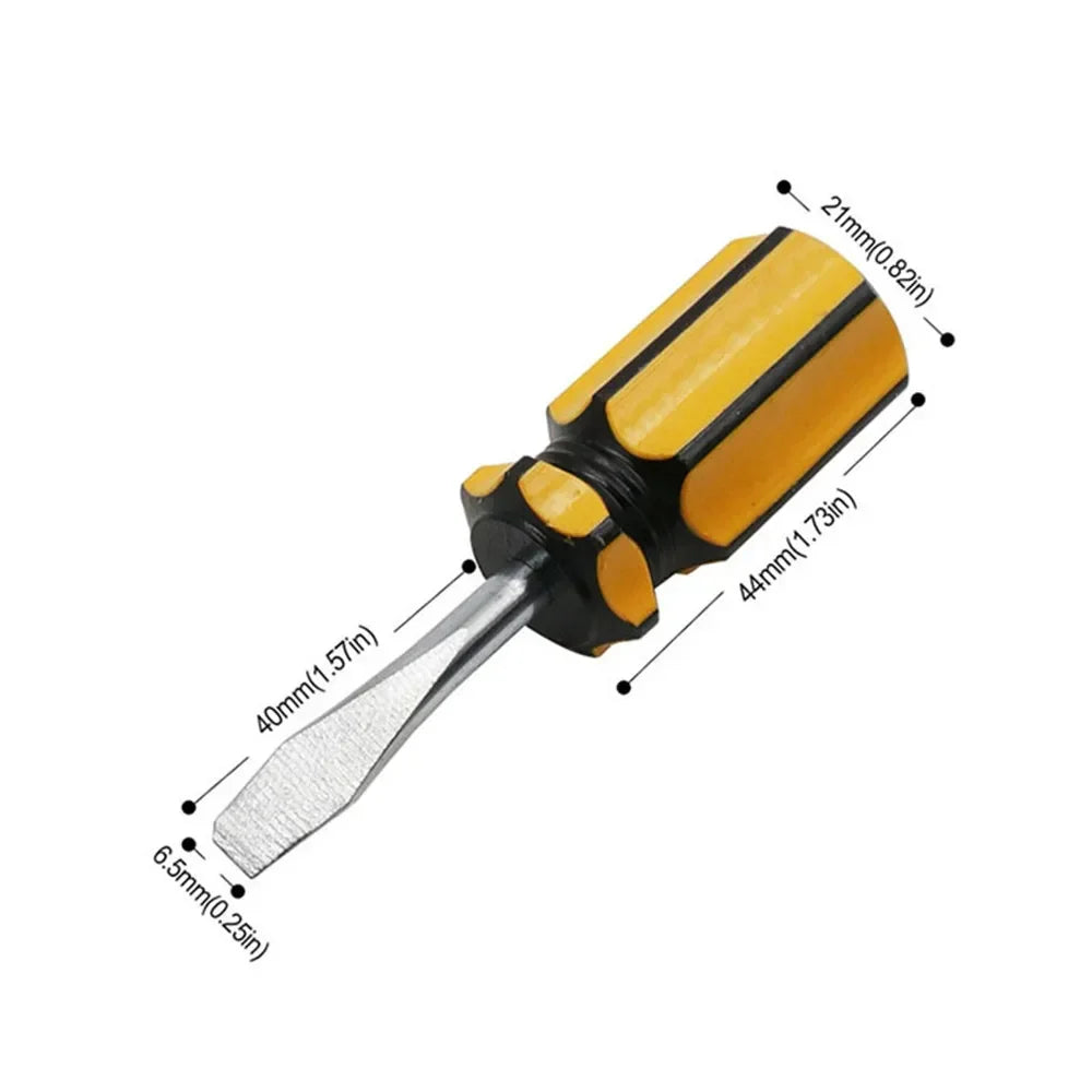Useful Phillips/Slotted/Dual-purpose Without/with Magnetic Screwdriver Portable Mini Short Handle Hand Tool Fit Dismantle/Repair