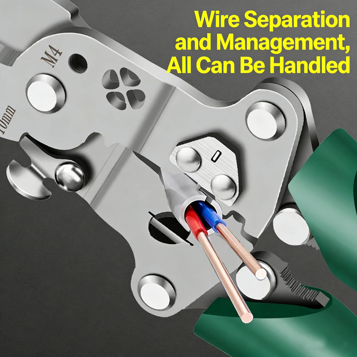 WEELEE Foldable wire stripper, pulley design multi-function electrician wire splitter wire winding crimping pliers hand tool