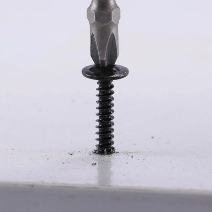 100/300-Pack Black Self-Drilling TEK Screws 410 SS 8.8 Grade Phillips Head 13-25mm Rust-Resistant for Metal/Wood/Plastic DIY Rep