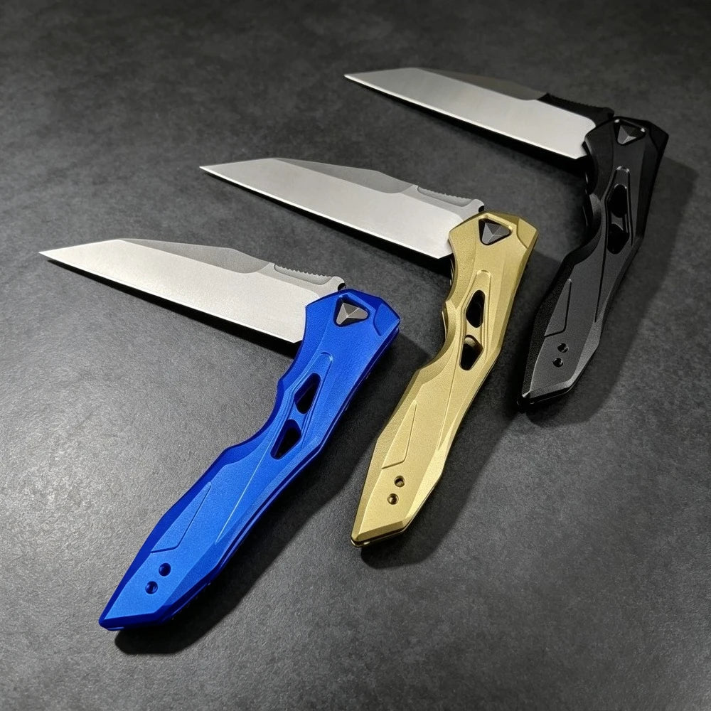7650 Folding Knife CPM154 Blade Aluminum Handle EDC Portable Outdoor Multi-functional Practical Tool Hiking Camping Mountaineering Wild Exploration Carry Gear