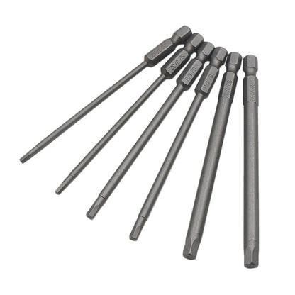 Electric Hexagonal Bit Screwdriver Socket Bit 8pcs 100mm Hex Head Allen Wrench Drill Bits Set New SAE Metric Allen Power Tool