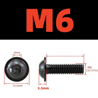 ISO 7380-2 10.9 Grade High Tensile Black Carbon Steel Button Head Hex Socket Screw with Flange M5 M6 M8 Collared Bolt