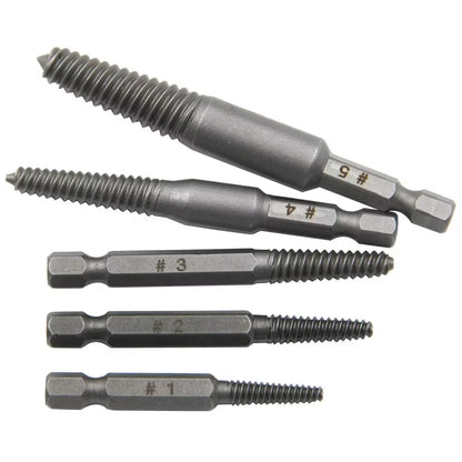 5/10pc Hex Shank Broken Head Screw Extractor Set - Electric Drill Tool Kit for Removing Stripped Screws Screwdriver Extractors