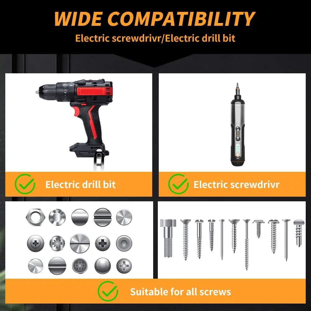 Rafford Screw Holder Drill Bit Phillips Anti-Drop Screwdriver Bit Fixing Clamp Set Suitable for Electric Drills, DIY Repair.
