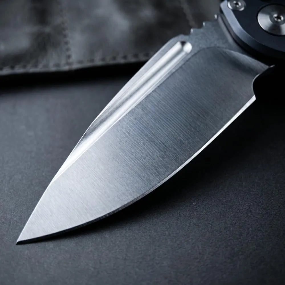 Gen III EDC Folding Pocket Knife D2 High Hardness Blade Sturdy Aluminium Handle with Pocket Clip One Hand Operation, Outdoor Fishing Camping Gear for Carry Daily
