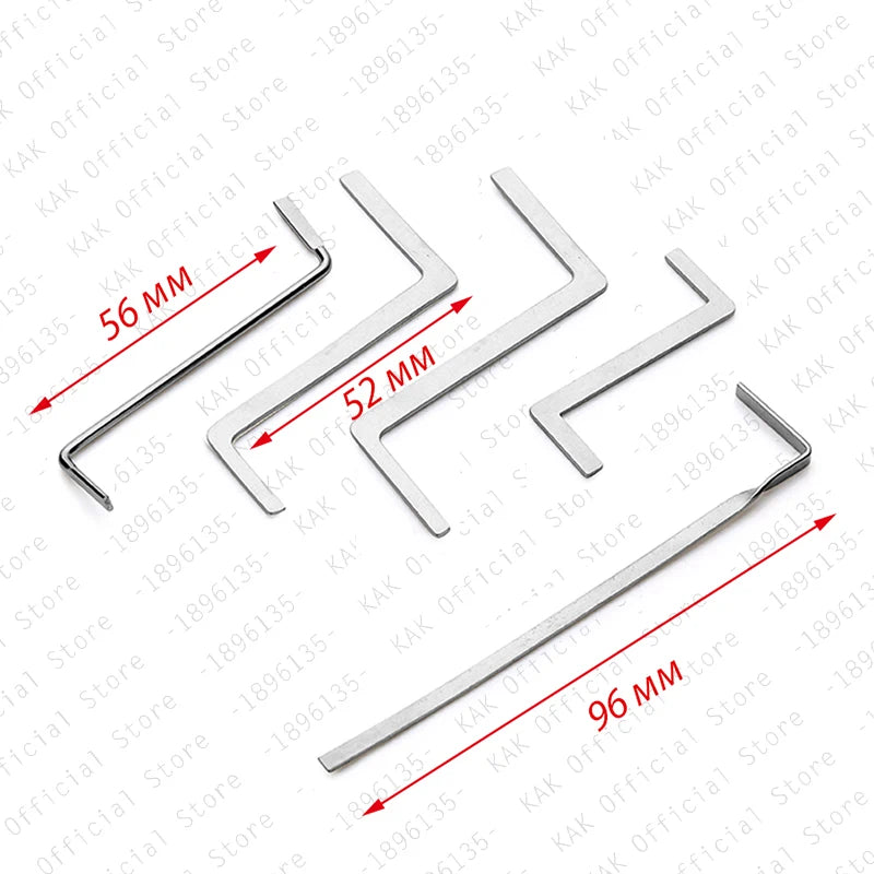 KAK High Quality Practical Locksmith Tool 5 pieces/kit Replacement Turning Tool Double Head Tension Wrench Tool Hardware