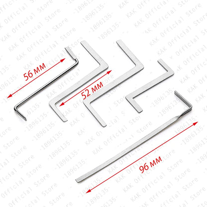 KAK High Quality Practical Locksmith Tool 5 pieces/kit Replacement Turning Tool Double Head Tension Wrench Tool Hardware