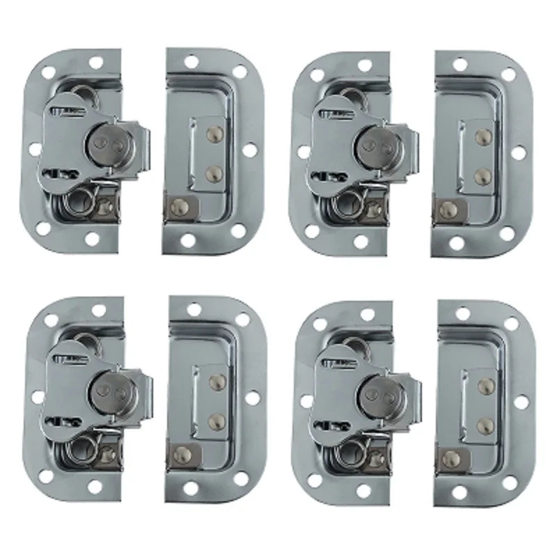 4 Sets 82*77mm Butterfly Lock Road Flight Case Tool Box Air Box Lock Luggage Butterfly Hasp Latch Hardware Fitting Padlockable